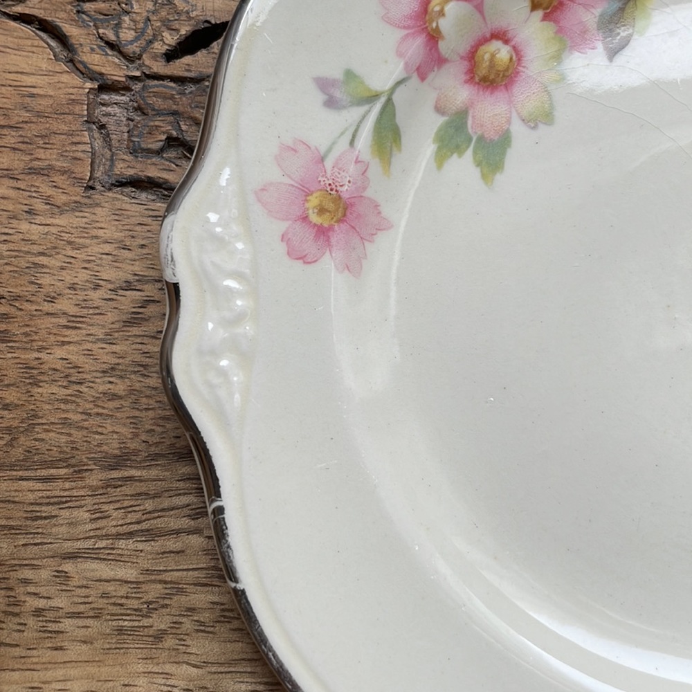 🌸Set of 6 Vintage Style Dessert Plates! Pretty delicate rose pattern 🌸 - Picture 10 of 16